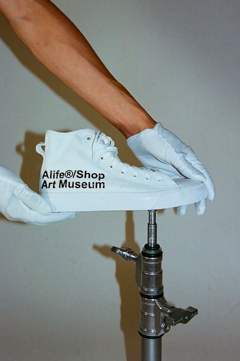 adidas Consortium Alife Nizza Hi Makeover Info NYC new york city streetwear sneakers originals museum shoes artist proof