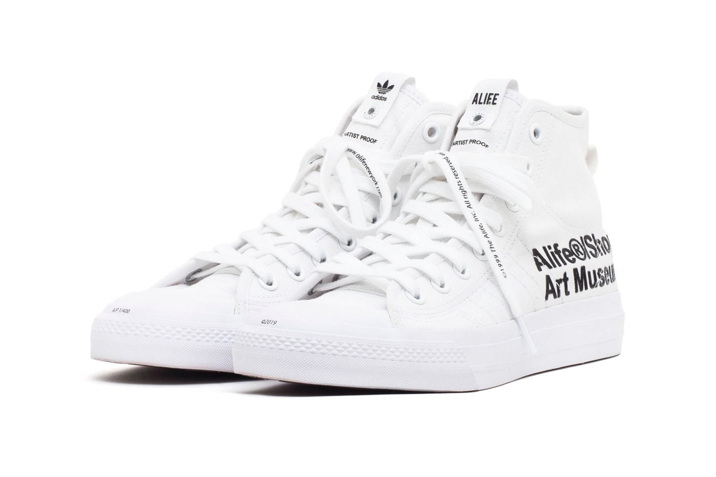 adidas Consortium Alife Nizza Hi Makeover Info NYC new york city streetwear sneakers originals museum shoes artist proof