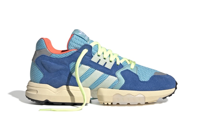 adidas Originals ZX Torsion BOOST Equipped Sneakers Shoes Release Information Drop Date First Look Cop Online Buy Bright Cyan Linen Green Blue Cream Sole Unit Icy Wide Mesh Suede '80s Retro Vintage Silhouette 