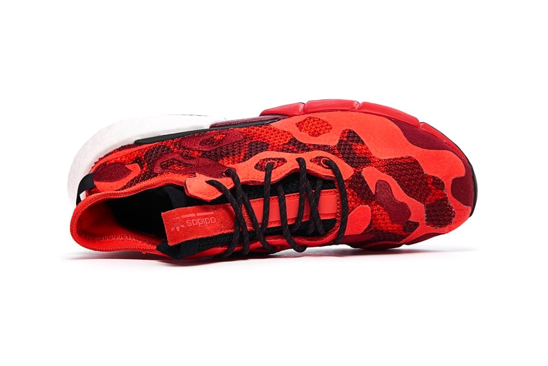 adidas Originals POD S3 2 Scarlet red burgundy wine mesh uppers suede Boost technology sneakers rubber