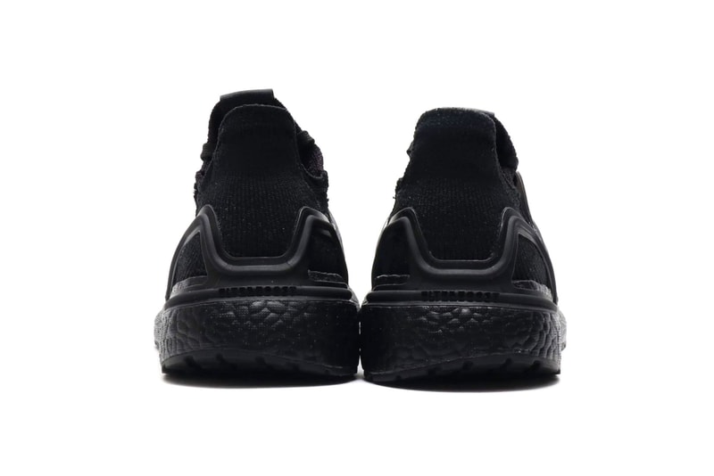 adidas UltraBOOST 19 "Core Black" Release triple black three stripes atmos japan sneakers information running boost midsole 