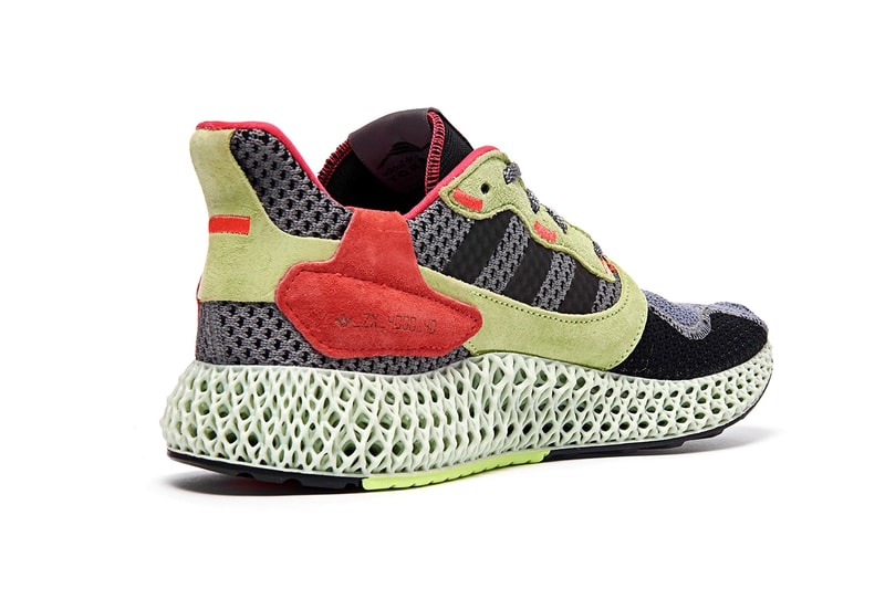adidas ZX 4000 4D "Grey/Yellow/Red" Sneaker Release Information Release Liquid Resin Light Oxygen Sole Unit Footwear Retro Rework Primeknit Three Stripes