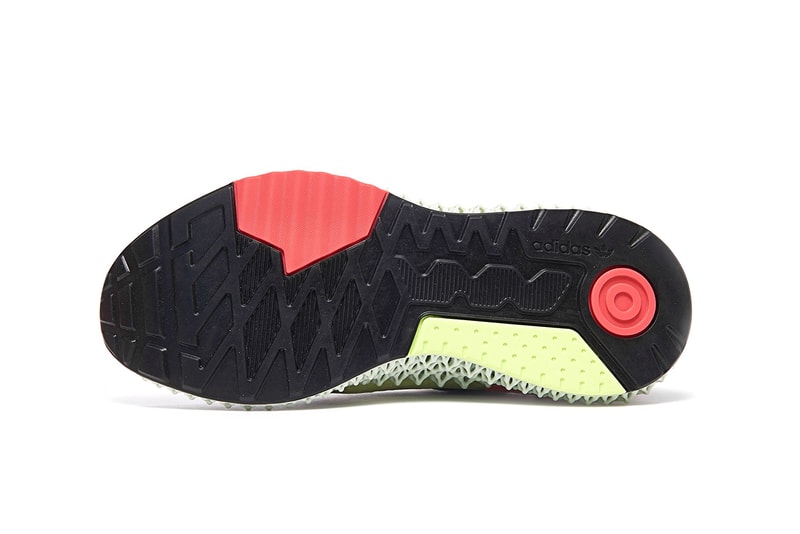 adidas ZX 4000 4D "Grey/Yellow/Red" Sneaker Release Information Release Liquid Resin Light Oxygen Sole Unit Footwear Retro Rework Primeknit Three Stripes