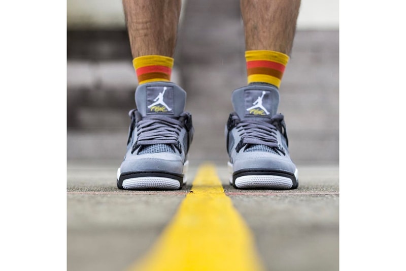 On Feet With the Air Jordan 4 Cool Grey Info sneakers brand basketball retro jumpman 