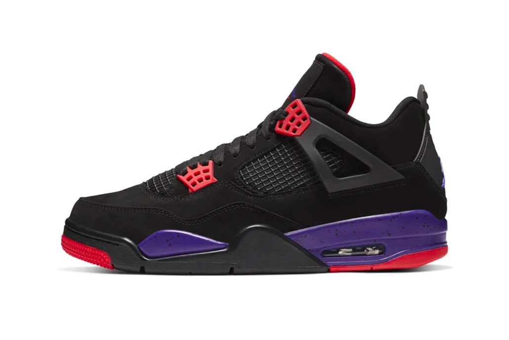 Air Jordan 4 toronto Raptors Release Info AQ3816-056 drake black court purple national basketball association nba