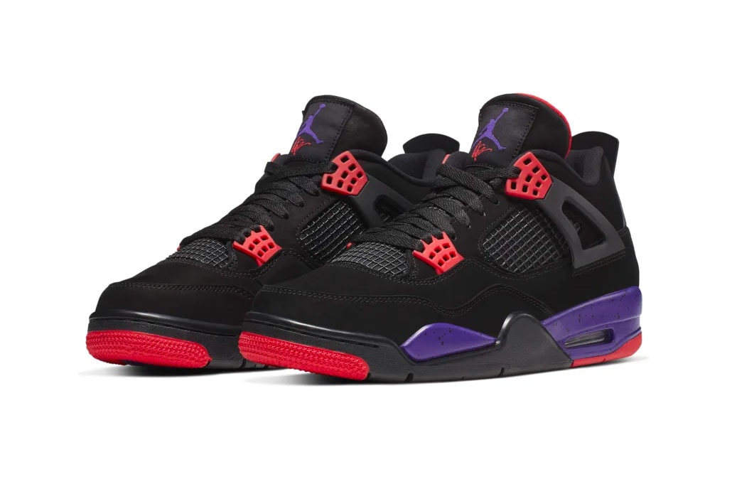Air Jordan 4 toronto Raptors Release Info AQ3816-056 drake black court purple national basketball association nba