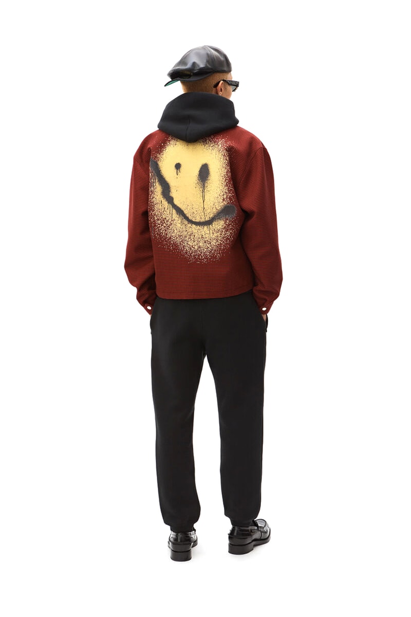 alexander wang spray paint coaches jacket smiley face graphic spring summer 2019 release 