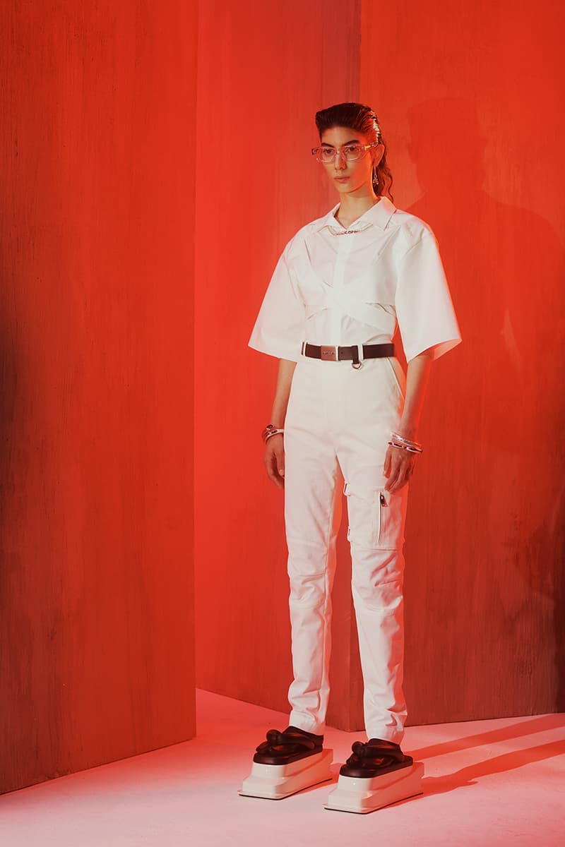 AMBUSH Spring/Summer 2020 SS20 Collection Mens Womens Lookbook Shots Paris Fashion Week Men's Release Yoon Ahn Designed Pieces Racing Automotive Theme Futuristic Sporting