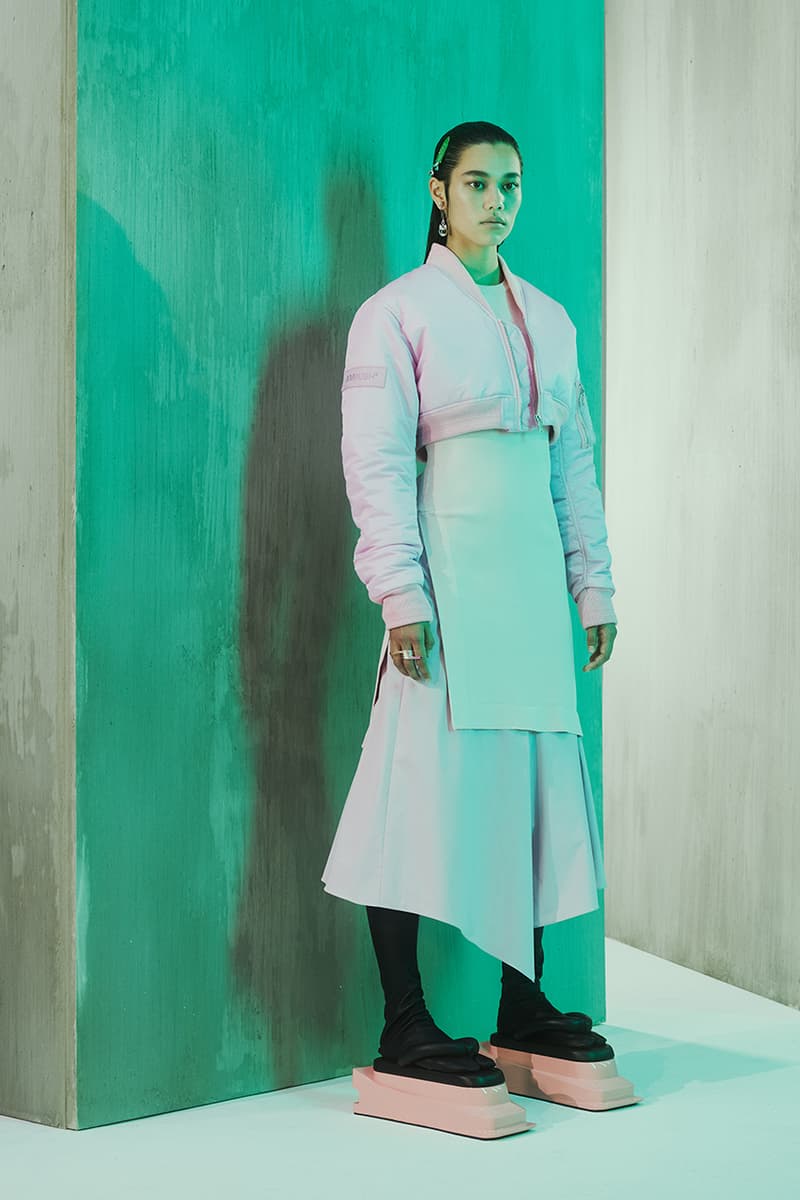 AMBUSH Spring/Summer 2020 SS20 Collection Mens Womens Lookbook Shots Paris Fashion Week Men's Release Yoon Ahn Designed Pieces Racing Automotive Theme Futuristic Sporting