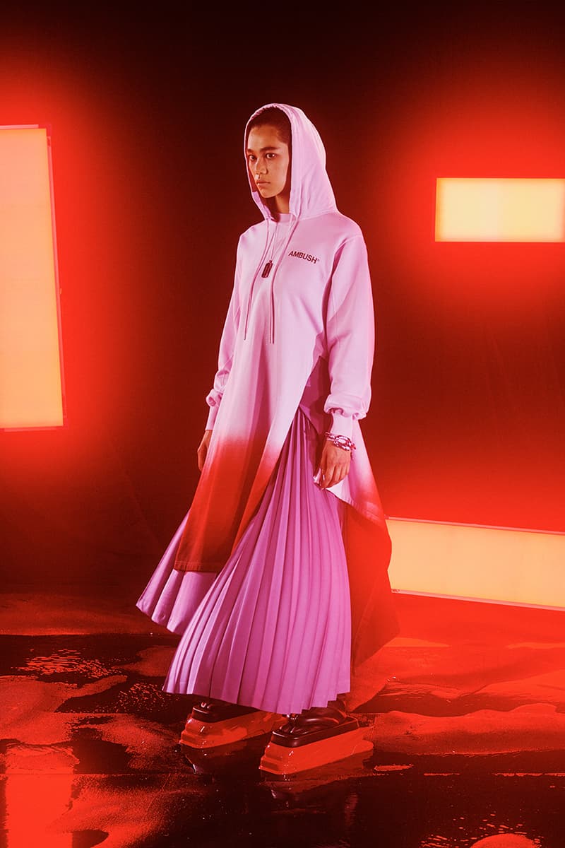 AMBUSH Spring/Summer 2020 SS20 Collection Mens Womens Lookbook Shots Paris Fashion Week Men's Release Yoon Ahn Designed Pieces Racing Automotive Theme Futuristic Sporting