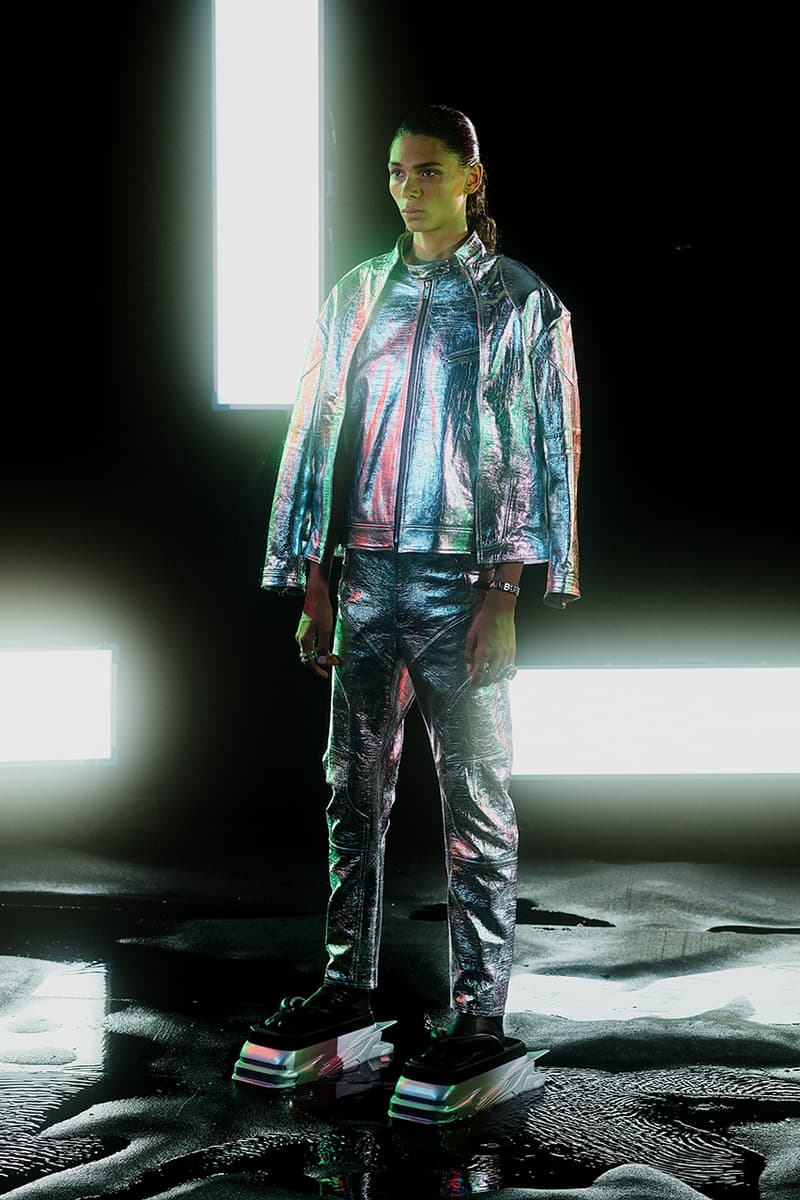 AMBUSH Spring/Summer 2020 SS20 Collection Mens Womens Lookbook Shots Paris Fashion Week Men's Release Yoon Ahn Designed Pieces Racing Automotive Theme Futuristic Sporting