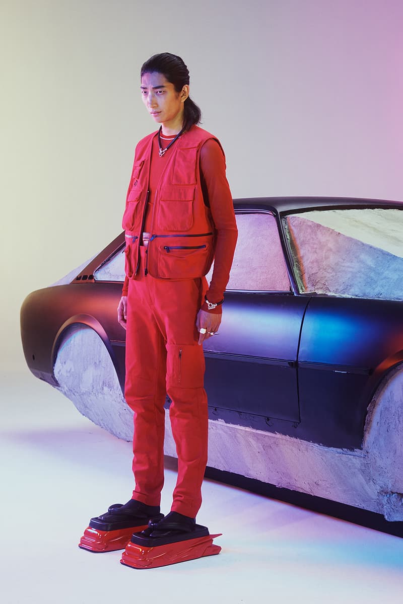 AMBUSH Spring/Summer 2020 SS20 Collection Mens Womens Lookbook Shots Paris Fashion Week Men's Release Yoon Ahn Designed Pieces Racing Automotive Theme Futuristic Sporting