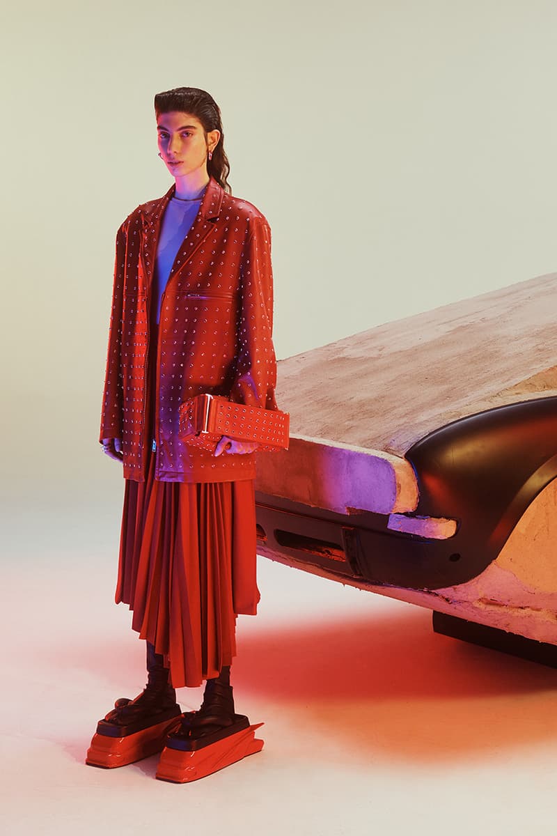 AMBUSH Spring/Summer 2020 SS20 Collection Mens Womens Lookbook Shots Paris Fashion Week Men's Release Yoon Ahn Designed Pieces Racing Automotive Theme Futuristic Sporting