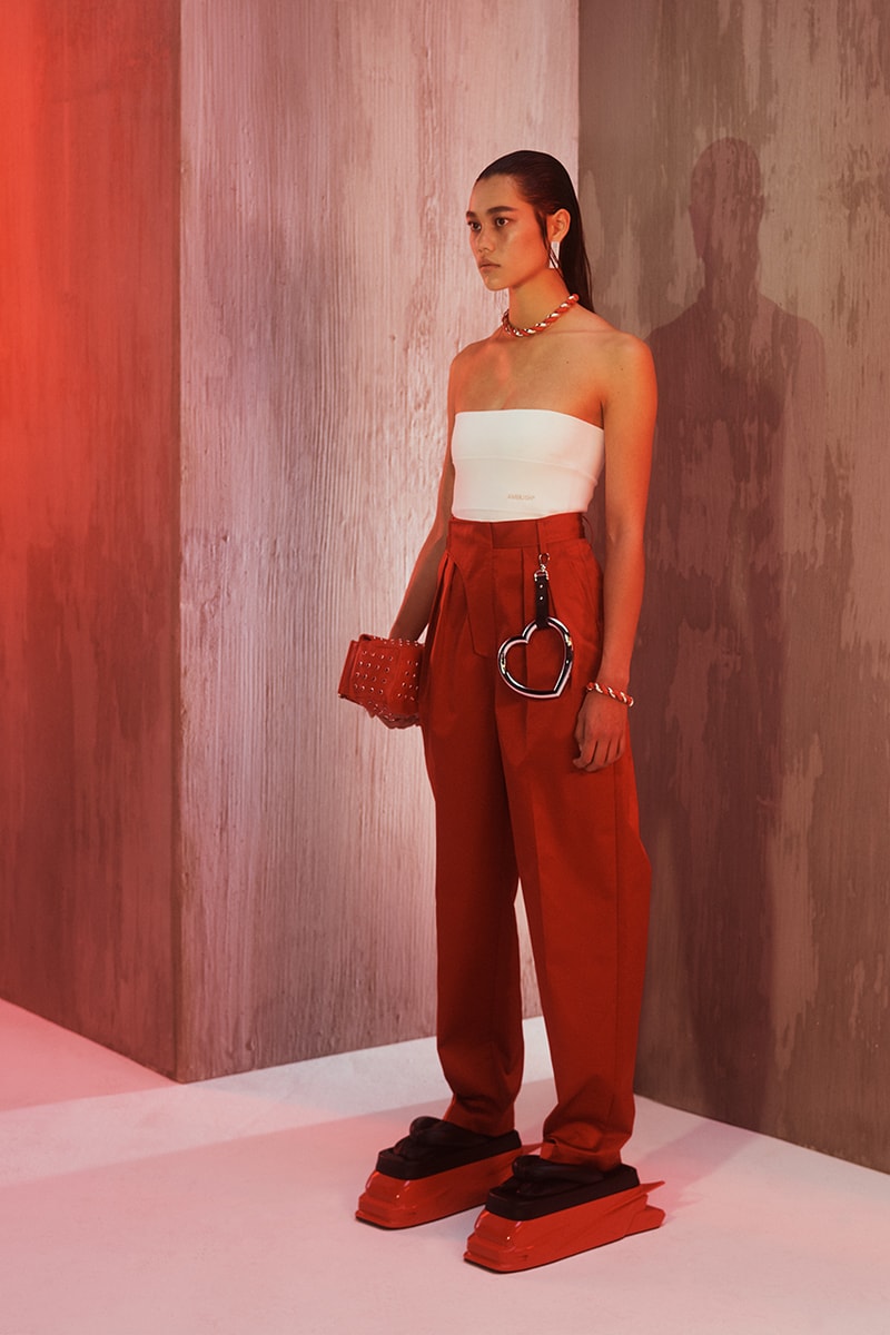 AMBUSH Spring/Summer 2020 SS20 Collection Mens Womens Lookbook Shots Paris Fashion Week Men's Release Yoon Ahn Designed Pieces Racing Automotive Theme Futuristic Sporting
