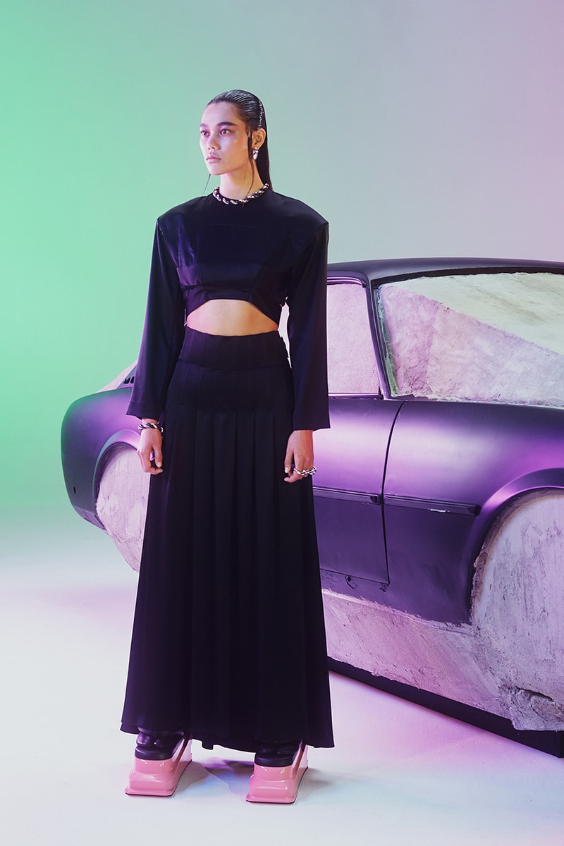 AMBUSH Spring/Summer 2020 SS20 Collection Mens Womens Lookbook Shots Paris Fashion Week Men's Release Yoon Ahn Designed Pieces Racing Automotive Theme Futuristic Sporting