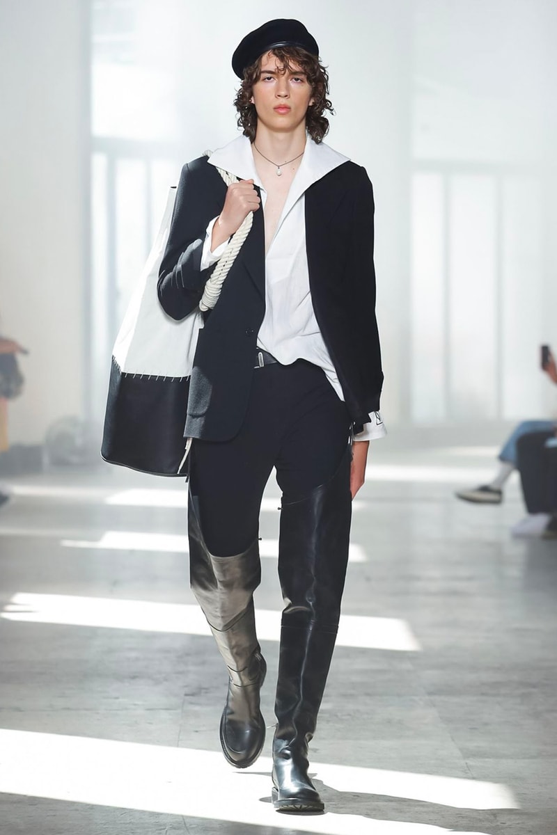 Ann Demeulemeester Spring Summer 2020 Collection sailor Antwerp Port North Sea stripes uniform dock worker seaside nautical naval maritime captain's coat jackets