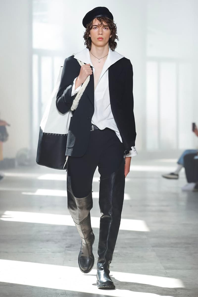 Ann Demeulemeester Spring Summer 2020 Collection sailor Antwerp Port North Sea stripes uniform dock worker seaside nautical naval maritime captain's coat jackets