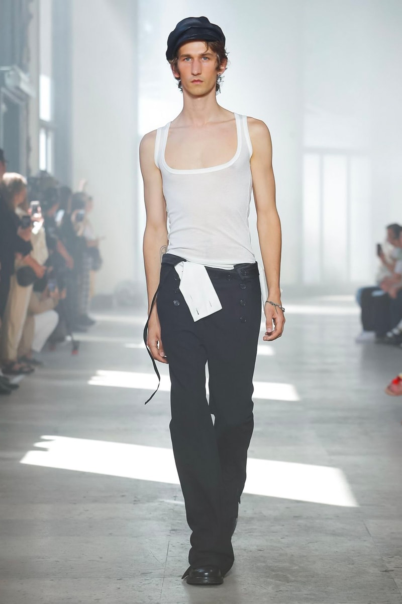 Ann Demeulemeester Spring Summer 2020 Collection sailor Antwerp Port North Sea stripes uniform dock worker seaside nautical naval maritime captain's coat jackets