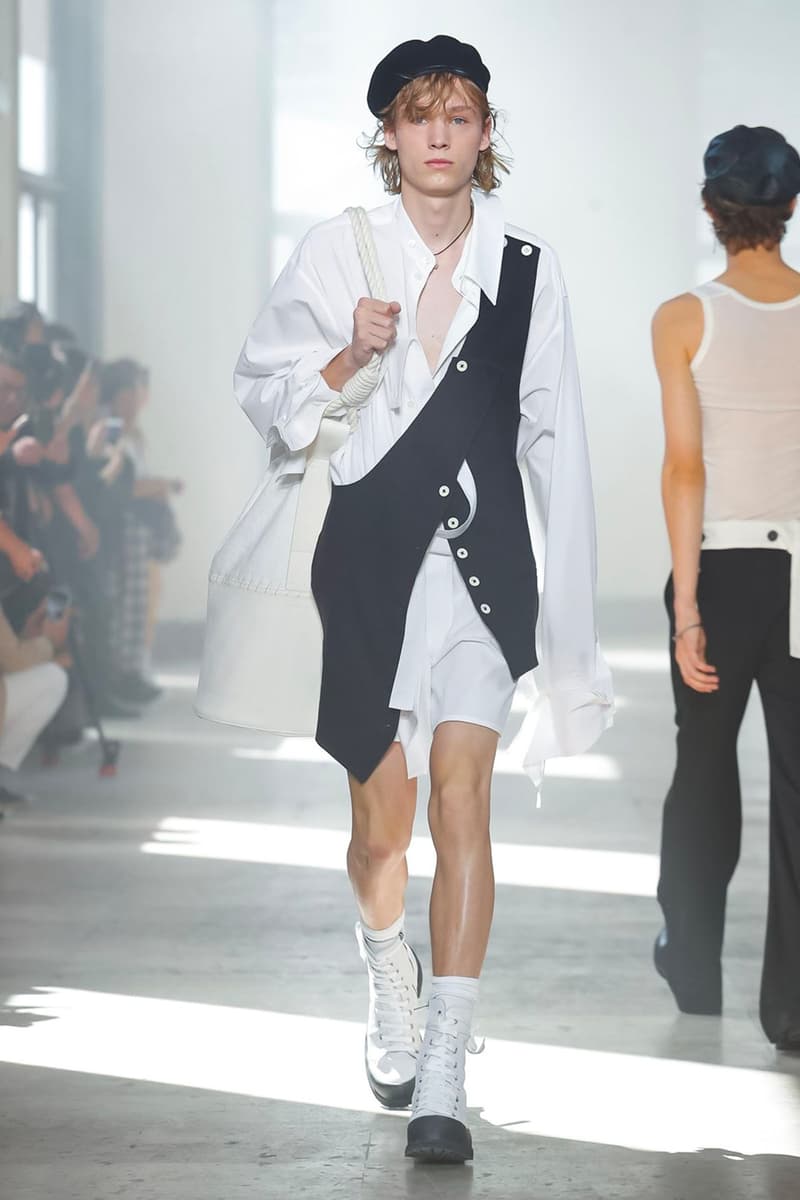 Ann Demeulemeester Spring Summer 2020 Collection sailor Antwerp Port North Sea stripes uniform dock worker seaside nautical naval maritime captain's coat jackets