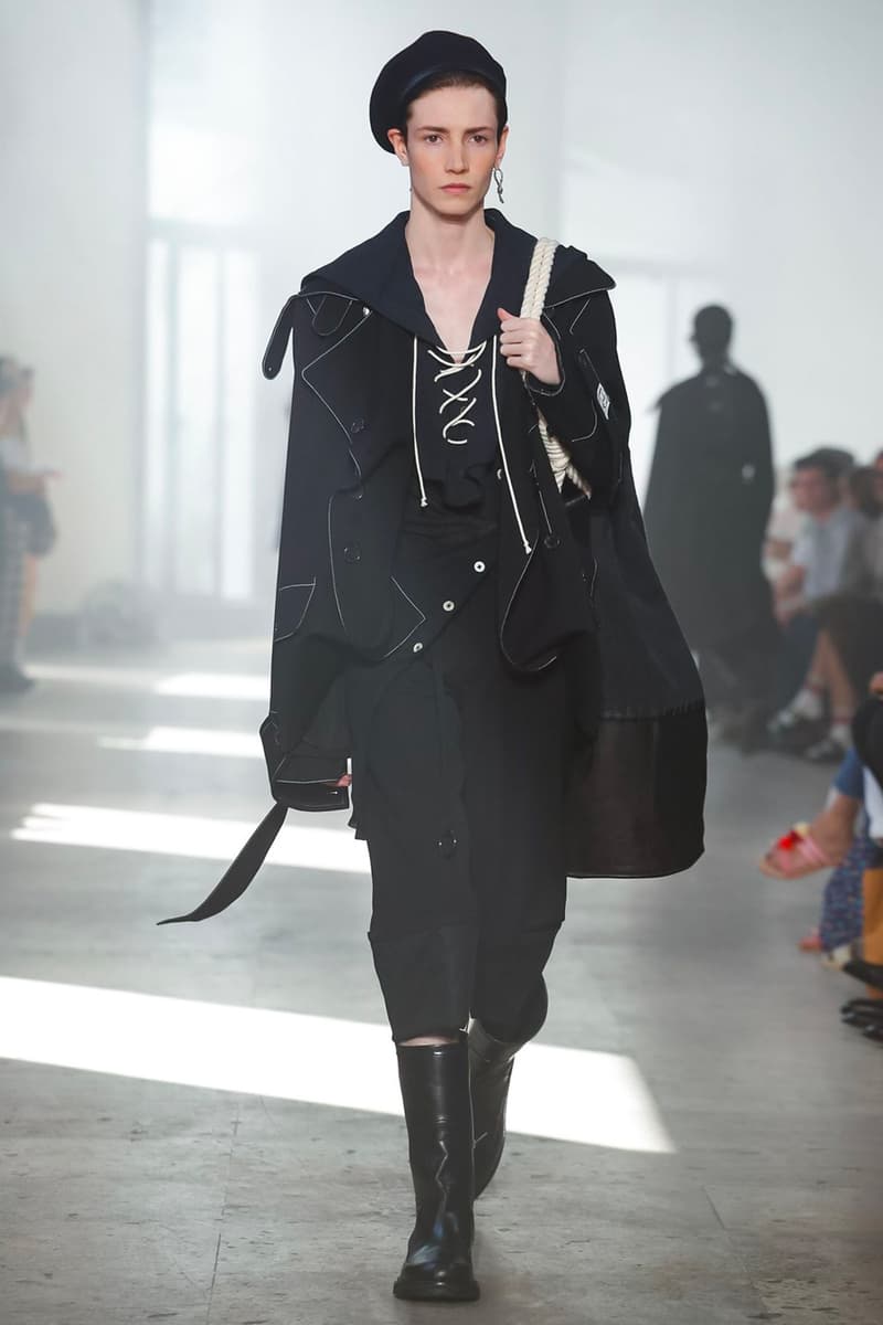 Ann Demeulemeester Spring Summer 2020 Collection sailor Antwerp Port North Sea stripes uniform dock worker seaside nautical naval maritime captain's coat jackets