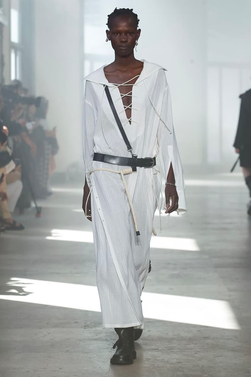 Ann Demeulemeester Spring Summer 2020 Collection sailor Antwerp Port North Sea stripes uniform dock worker seaside nautical naval maritime captain's coat jackets