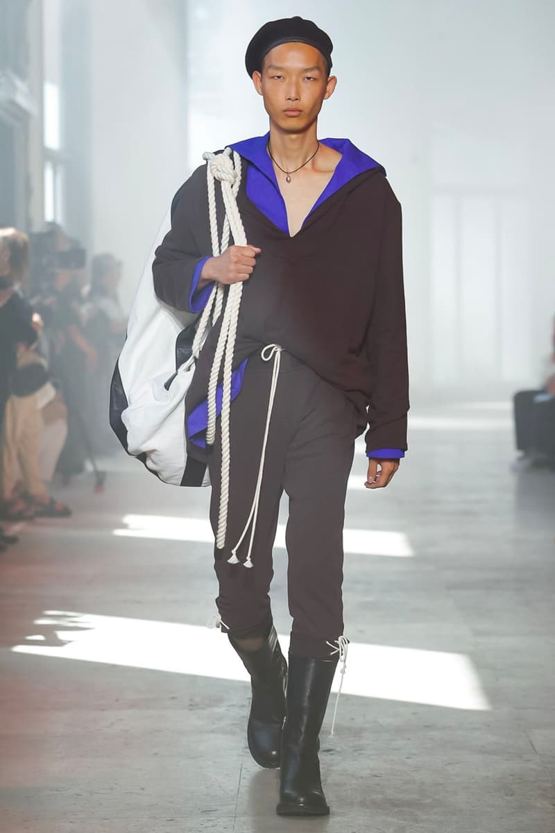 Ann Demeulemeester Spring Summer 2020 Collection sailor Antwerp Port North Sea stripes uniform dock worker seaside nautical naval maritime captain's coat jackets