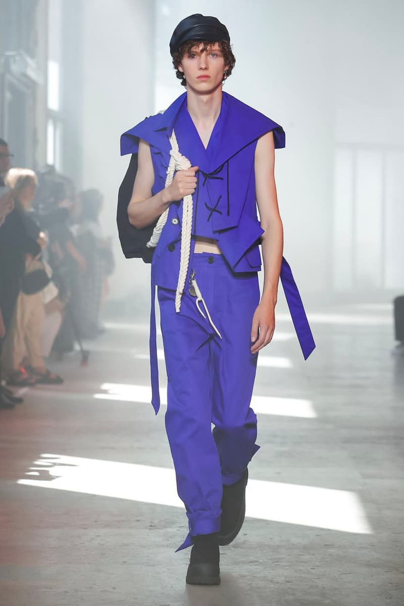 Ann Demeulemeester Spring Summer 2020 Collection sailor Antwerp Port North Sea stripes uniform dock worker seaside nautical naval maritime captain's coat jackets