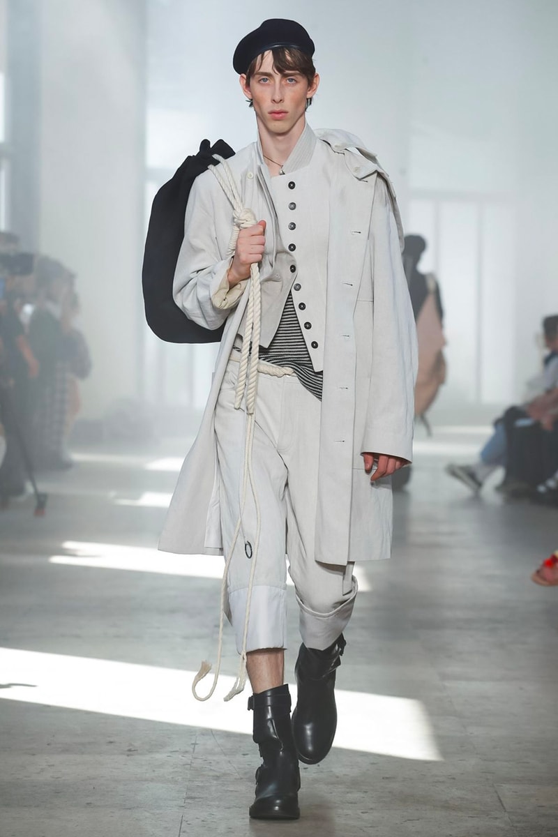 Ann Demeulemeester Spring Summer 2020 Collection sailor Antwerp Port North Sea stripes uniform dock worker seaside nautical naval maritime captain's coat jackets