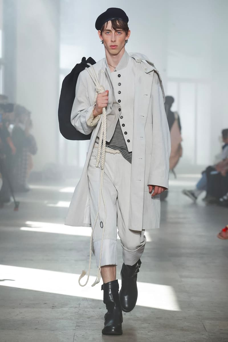 Ann Demeulemeester Spring Summer 2020 Collection sailor Antwerp Port North Sea stripes uniform dock worker seaside nautical naval maritime captain's coat jackets
