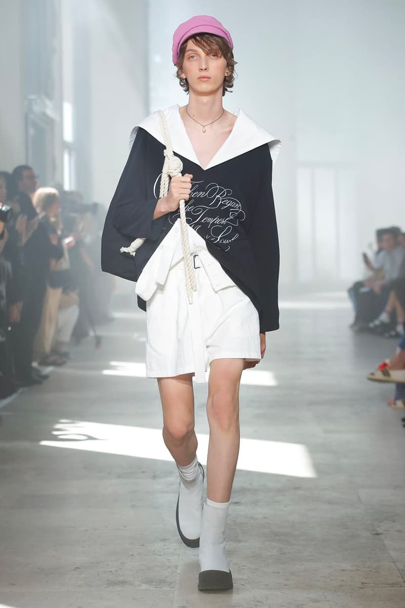 Ann Demeulemeester Spring Summer 2020 Collection sailor Antwerp Port North Sea stripes uniform dock worker seaside nautical naval maritime captain's coat jackets