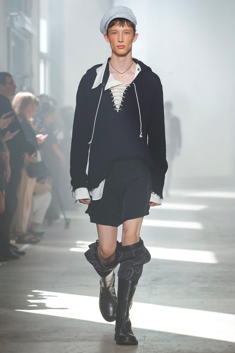 Ann Demeulemeester Spring Summer 2020 Collection sailor Antwerp Port North Sea stripes uniform dock worker seaside nautical naval maritime captain's coat jackets