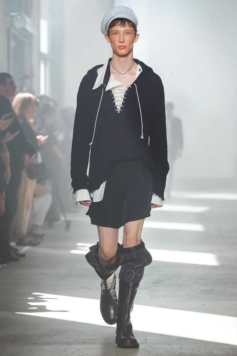 Ann Demeulemeester Spring Summer 2020 Collection sailor Antwerp Port North Sea stripes uniform dock worker seaside nautical naval maritime captain's coat jackets