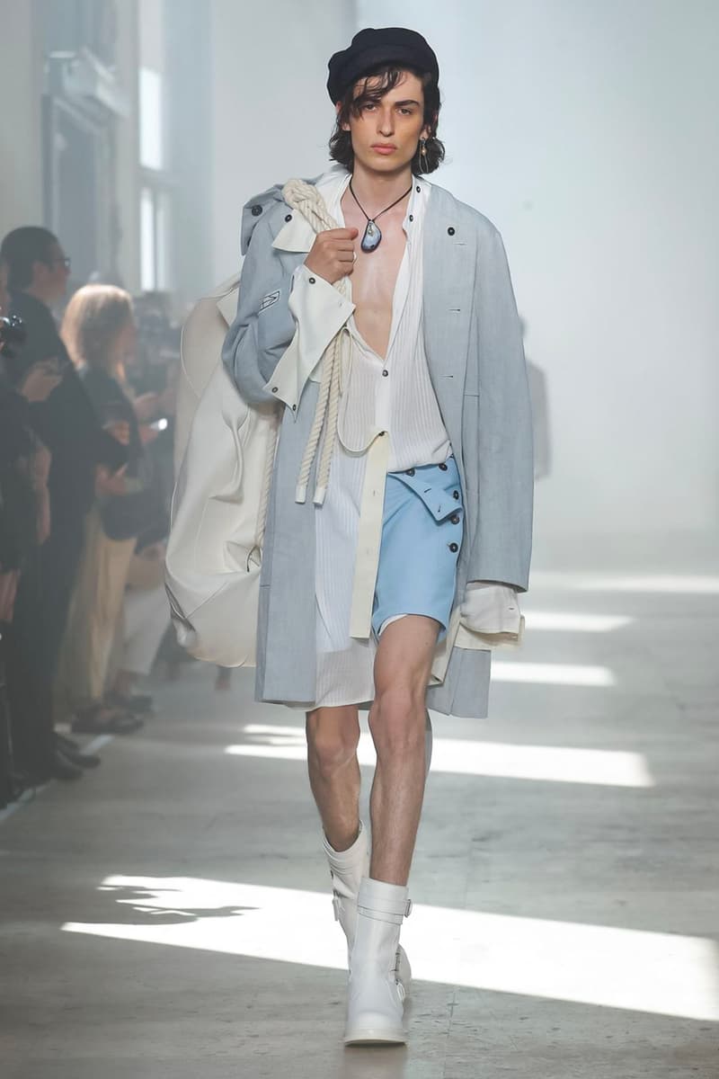 Ann Demeulemeester Spring Summer 2020 Collection sailor Antwerp Port North Sea stripes uniform dock worker seaside nautical naval maritime captain's coat jackets