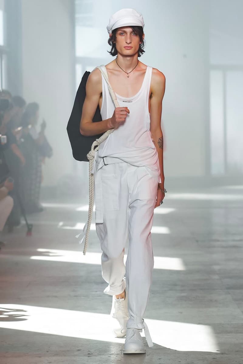 Ann Demeulemeester Spring Summer 2020 Collection sailor Antwerp Port North Sea stripes uniform dock worker seaside nautical naval maritime captain's coat jackets