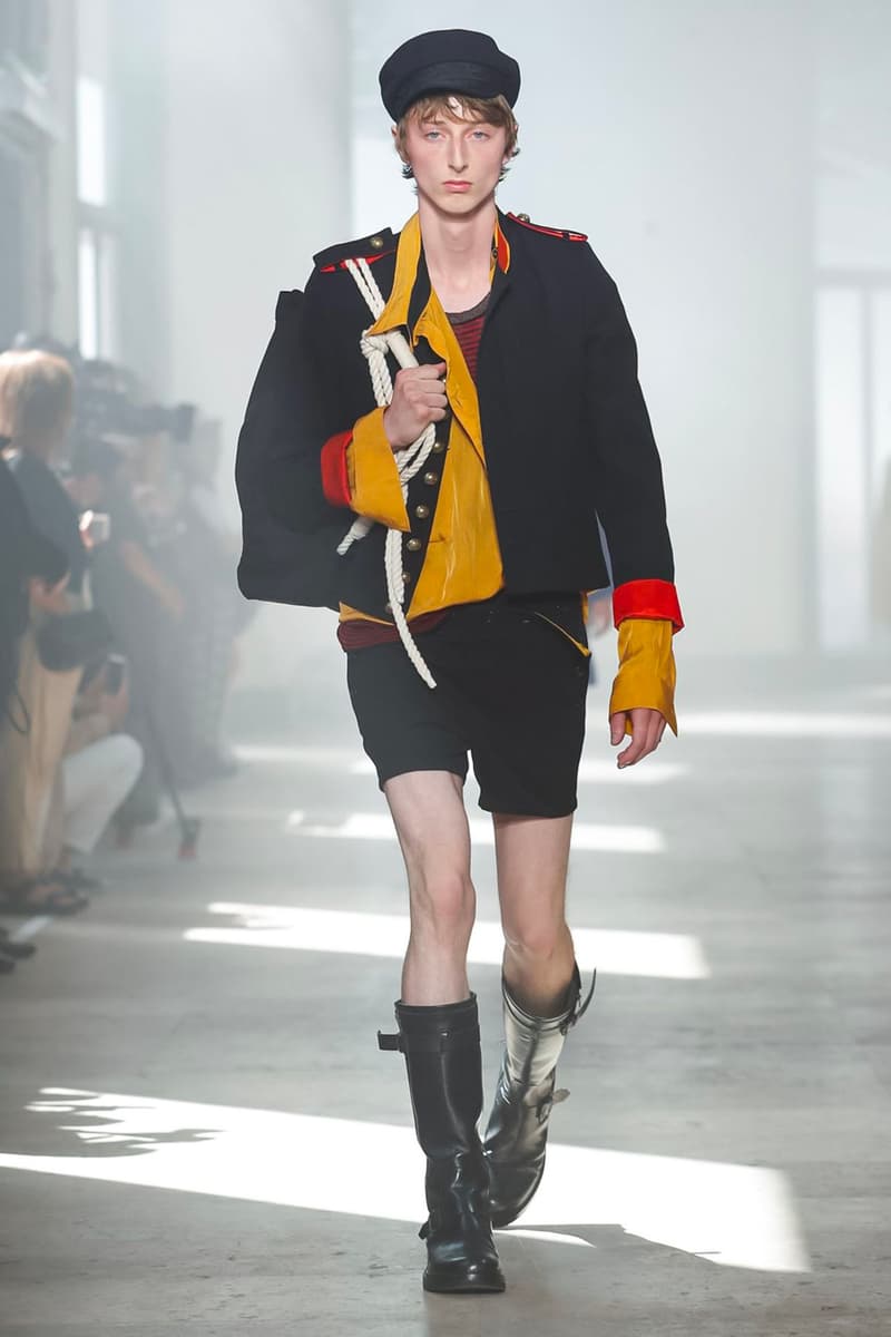 Ann Demeulemeester Spring Summer 2020 Collection sailor Antwerp Port North Sea stripes uniform dock worker seaside nautical naval maritime captain's coat jackets