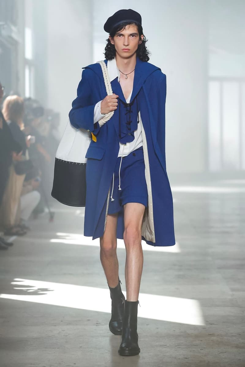 Ann Demeulemeester Spring Summer 2020 Collection sailor Antwerp Port North Sea stripes uniform dock worker seaside nautical naval maritime captain's coat jackets