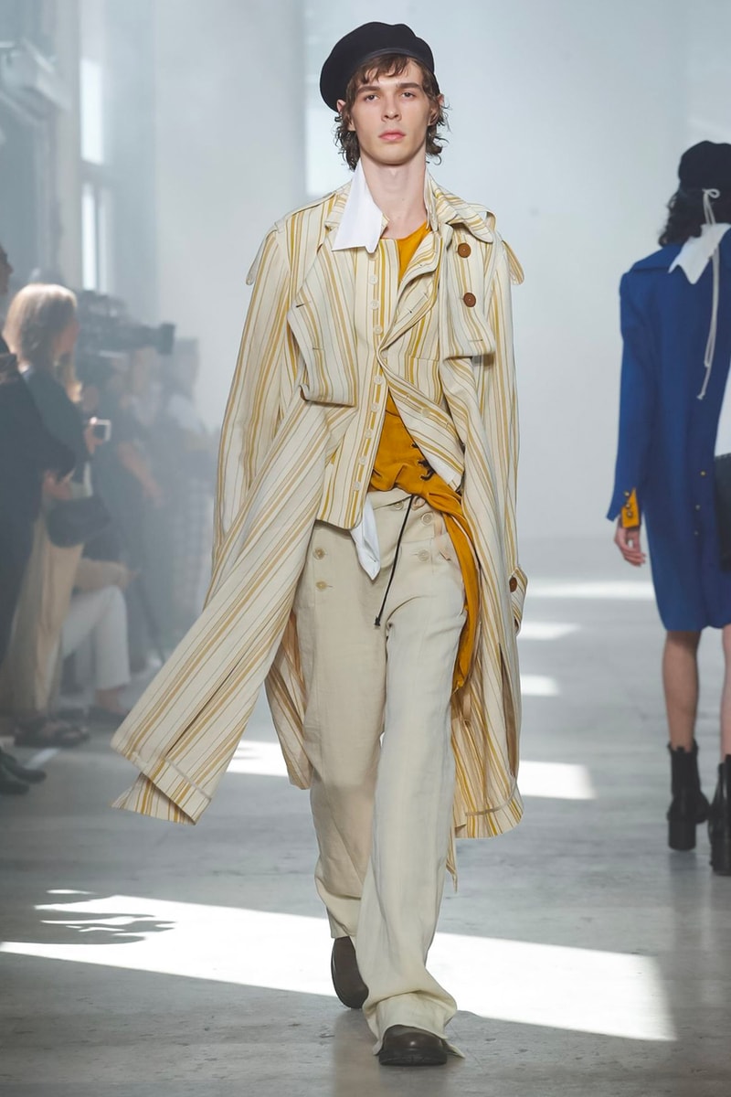 Ann Demeulemeester Spring Summer 2020 Collection sailor Antwerp Port North Sea stripes uniform dock worker seaside nautical naval maritime captain's coat jackets