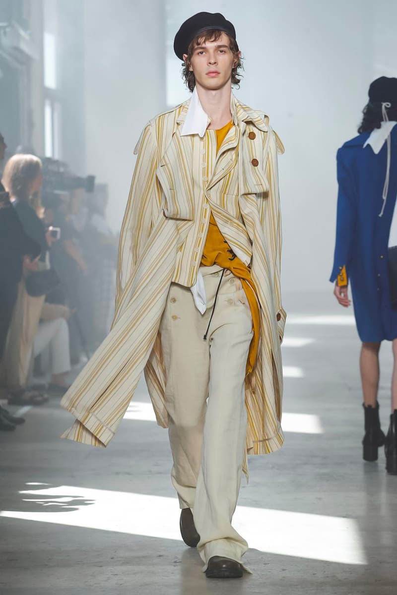 Ann Demeulemeester Spring Summer 2020 Collection sailor Antwerp Port North Sea stripes uniform dock worker seaside nautical naval maritime captain's coat jackets