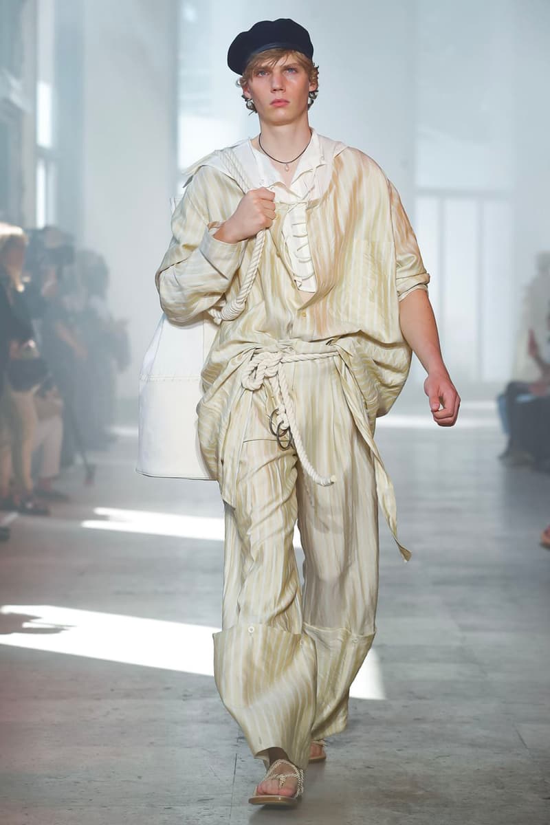 Ann Demeulemeester Spring Summer 2020 Collection sailor Antwerp Port North Sea stripes uniform dock worker seaside nautical naval maritime captain's coat jackets