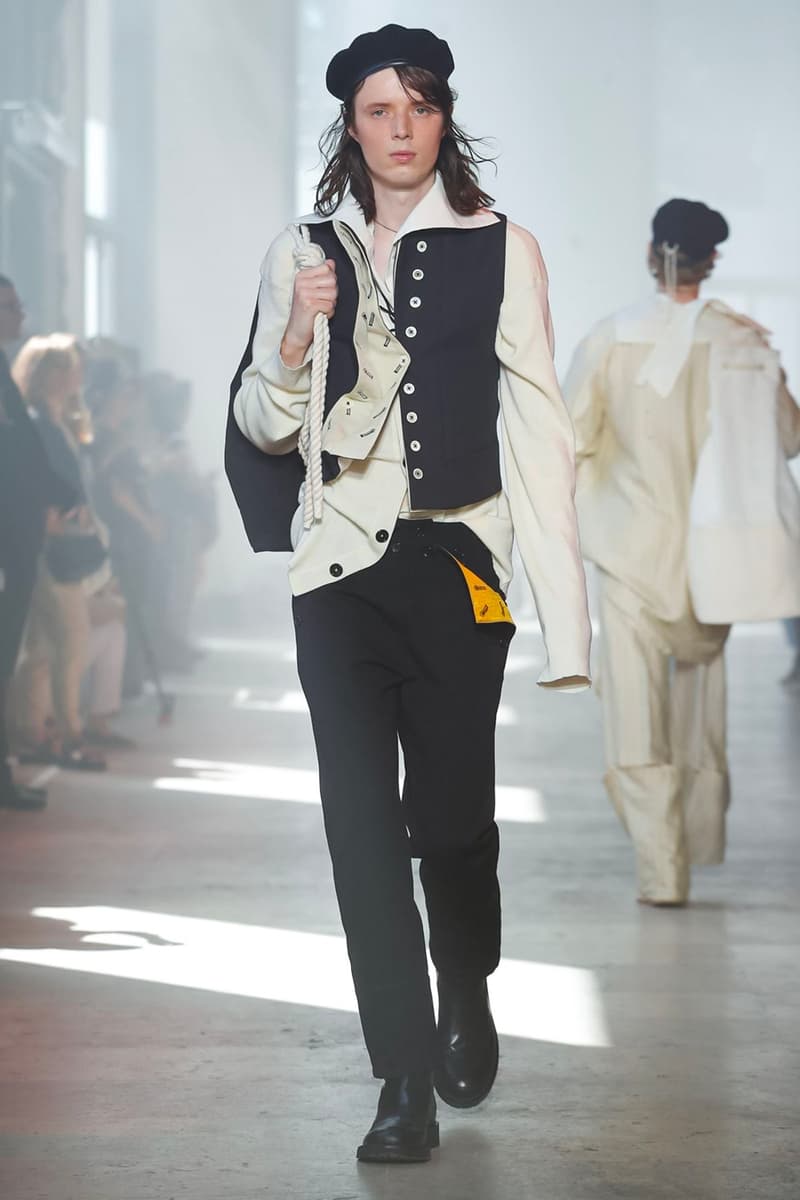 Ann Demeulemeester Spring Summer 2020 Collection sailor Antwerp Port North Sea stripes uniform dock worker seaside nautical naval maritime captain's coat jackets