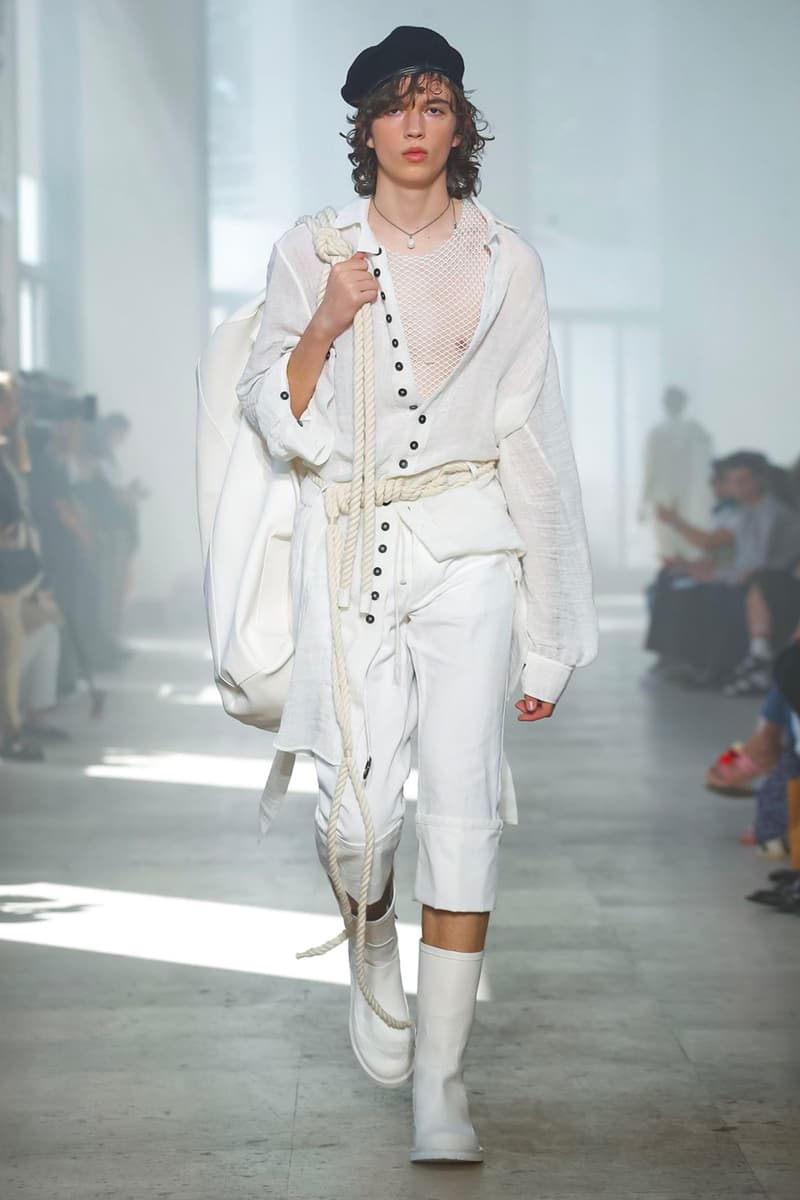 Ann Demeulemeester Spring Summer 2020 Collection sailor Antwerp Port North Sea stripes uniform dock worker seaside nautical naval maritime captain's coat jackets