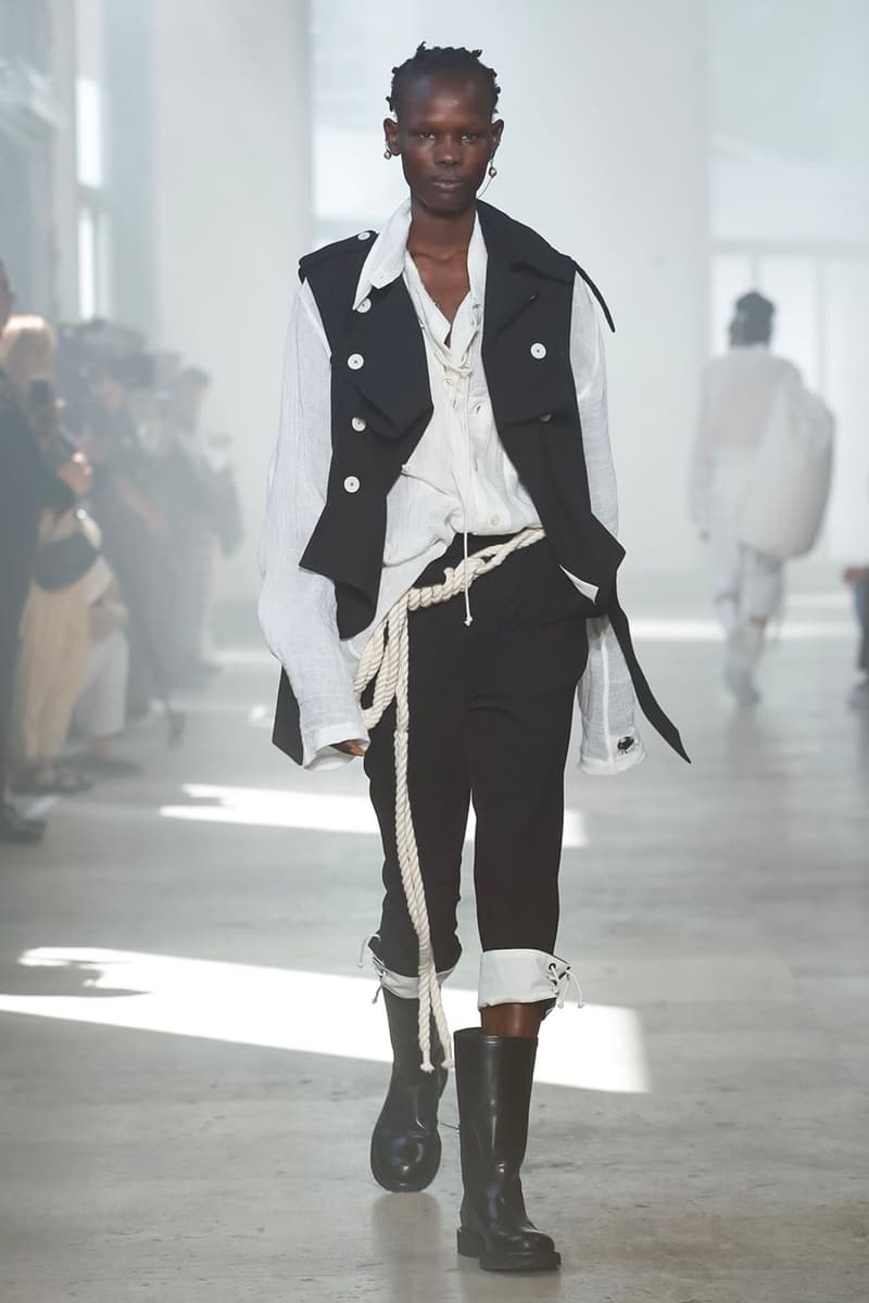 Ann Demeulemeester Spring Summer 2020 Collection sailor Antwerp Port North Sea stripes uniform dock worker seaside nautical naval maritime captain's coat jackets