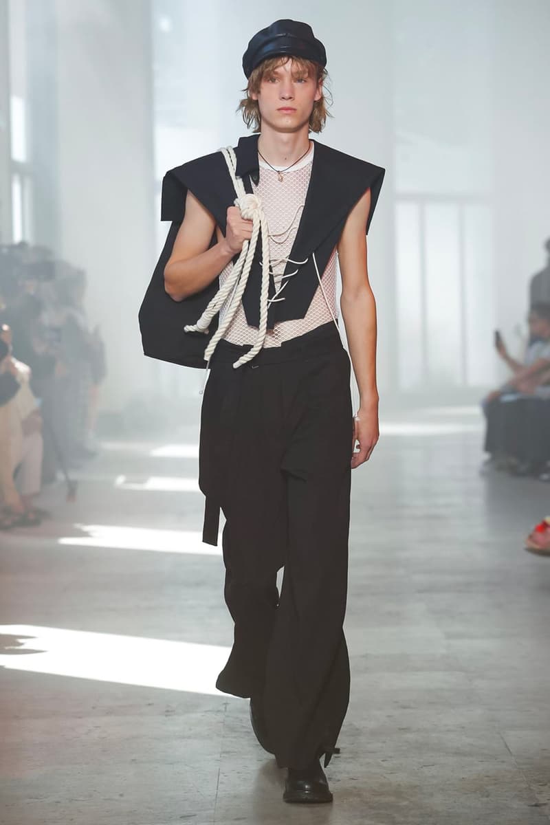 Ann Demeulemeester Spring Summer 2020 Collection sailor Antwerp Port North Sea stripes uniform dock worker seaside nautical naval maritime captain's coat jackets