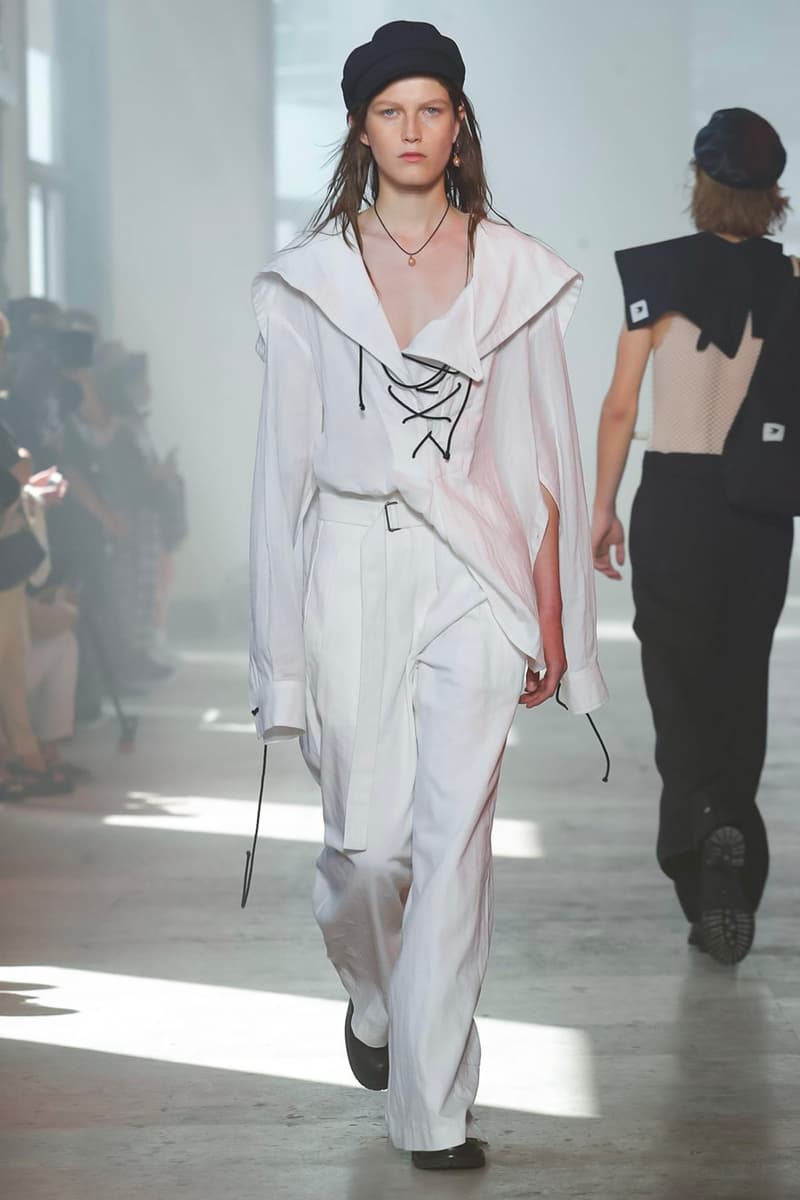 Ann Demeulemeester Spring Summer 2020 Collection sailor Antwerp Port North Sea stripes uniform dock worker seaside nautical naval maritime captain's coat jackets