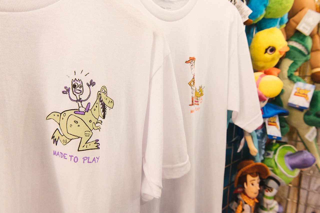 Bait x Disney Pixar 'Toy Story 4' Capsule "Made to Play" T-shirts collectibles sketches graphics streetwear 