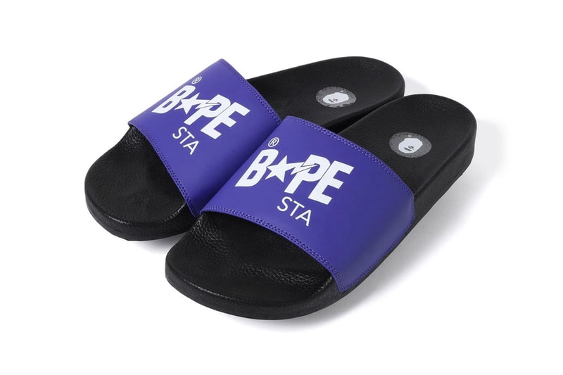 BAPE BAPESTA Slides SS19 Release spring summer 2019 college slides sandals a bathing ape blue red purple black white ape head 