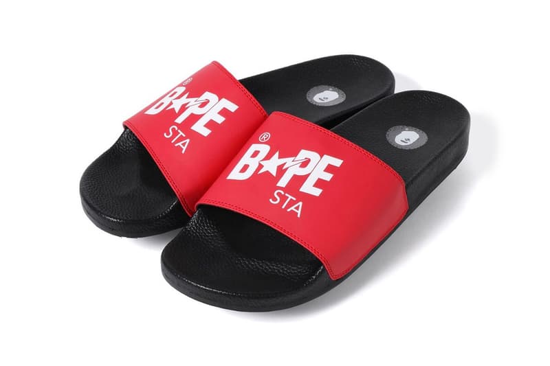 BAPE BAPESTA Slides SS19 Release spring summer 2019 college slides sandals a bathing ape blue red purple black white ape head 