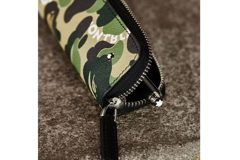 Montblanc x BAPE SS19 Collection spring summer 2019 collaborations accessories pens leather wallets case doc case portfolio computer bag wallet pen case