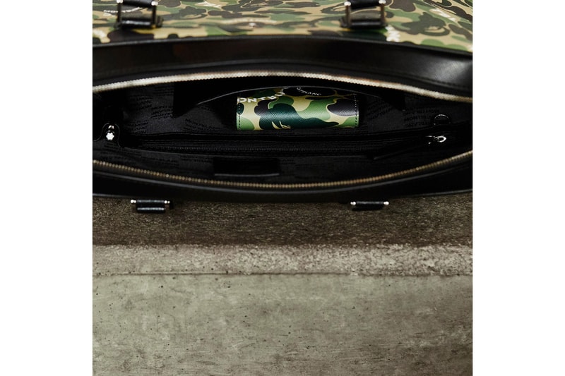 Montblanc x BAPE SS19 Collection spring summer 2019 collaborations accessories pens leather wallets case doc case portfolio computer bag wallet pen case