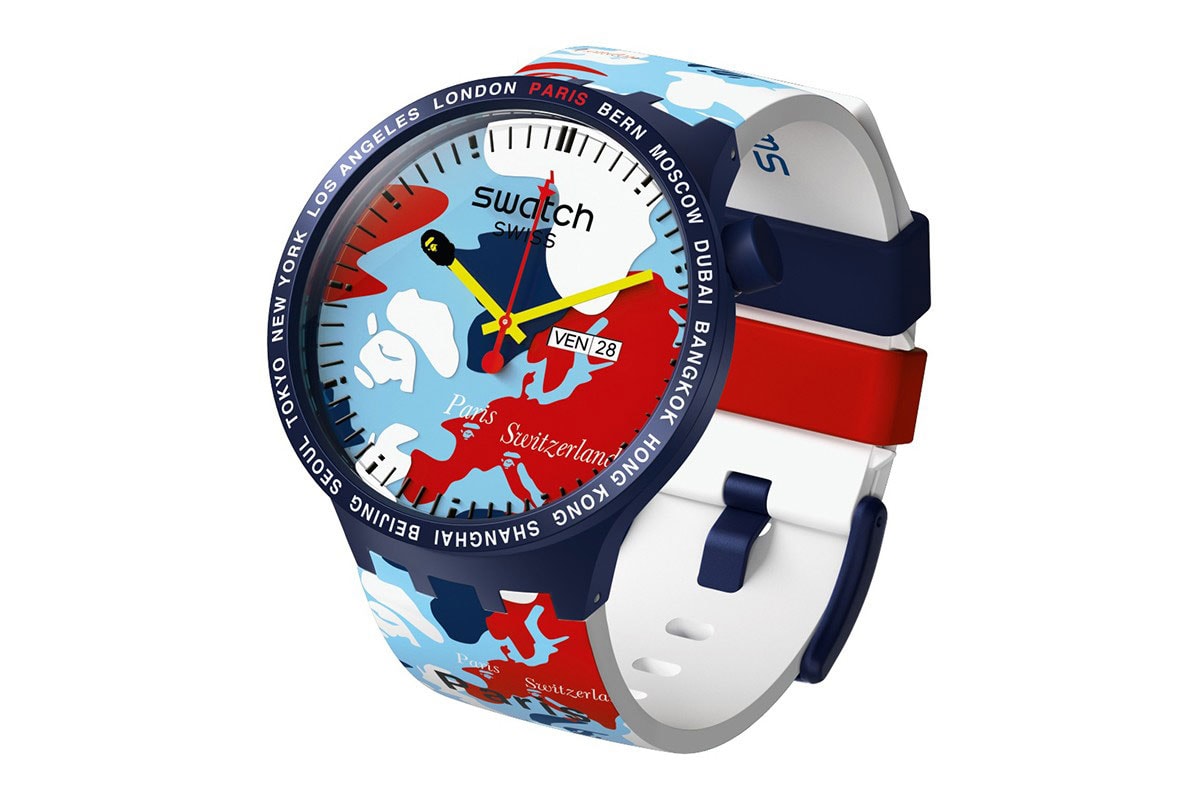 BAPE x Swatch Collaboration, Pre-Release Event Recap watches timepiece colorway city london new york berlin international first camo pattern 1993 june 15 2019 buy